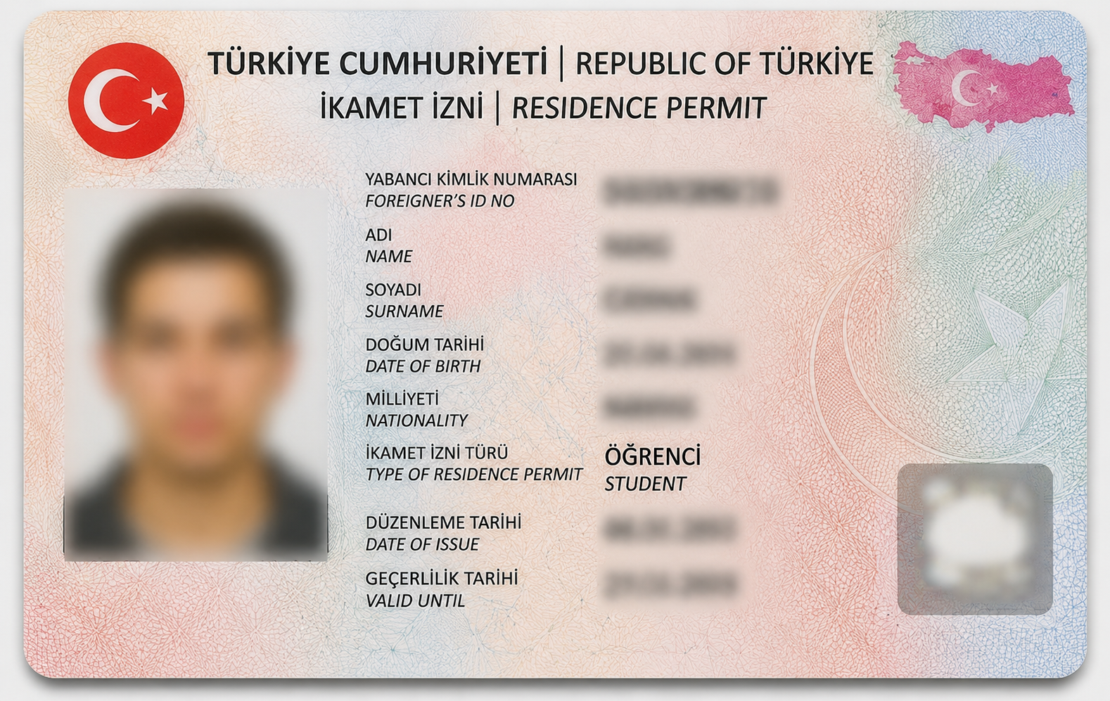Short Term Residence Card Picture Sample